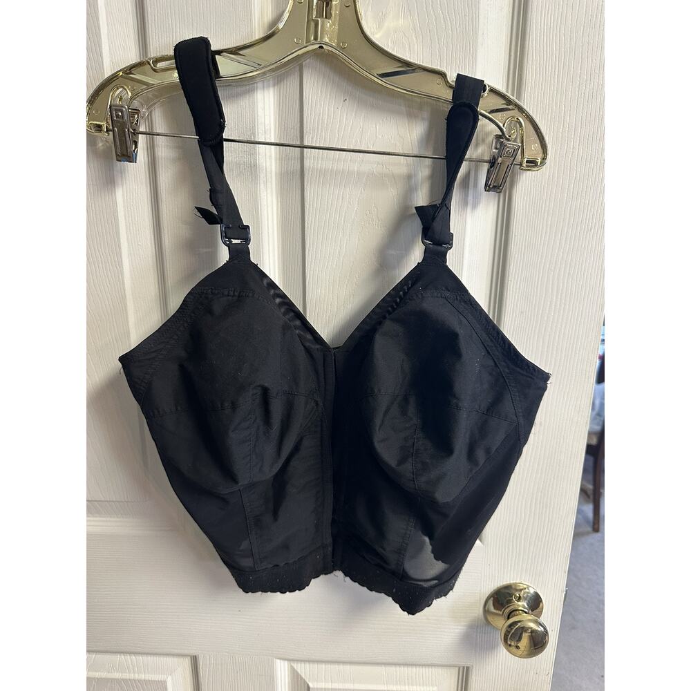 2 Lot 70s 80s Black Exquisite Form Bra 46 C pinup retro rockabilly pointy Sheer